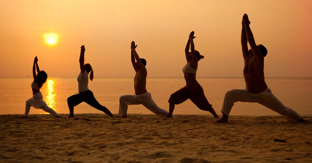Person practicing yoga outdoors